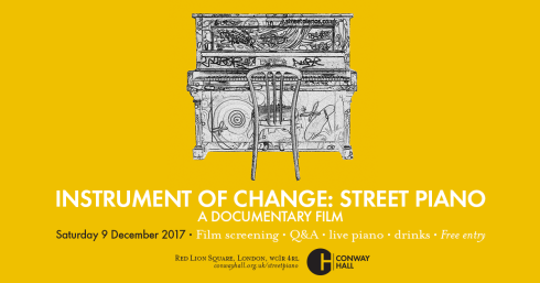 'Instruments of Change: Street Piano' London premiere, 9th December 2017