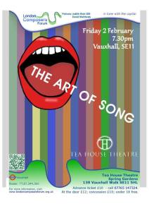 London Composers Forum: The Art Of Song, 2nd February 2018