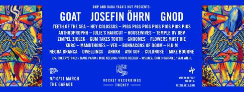 Rocket Recordings 20, 9th-11th March 2018